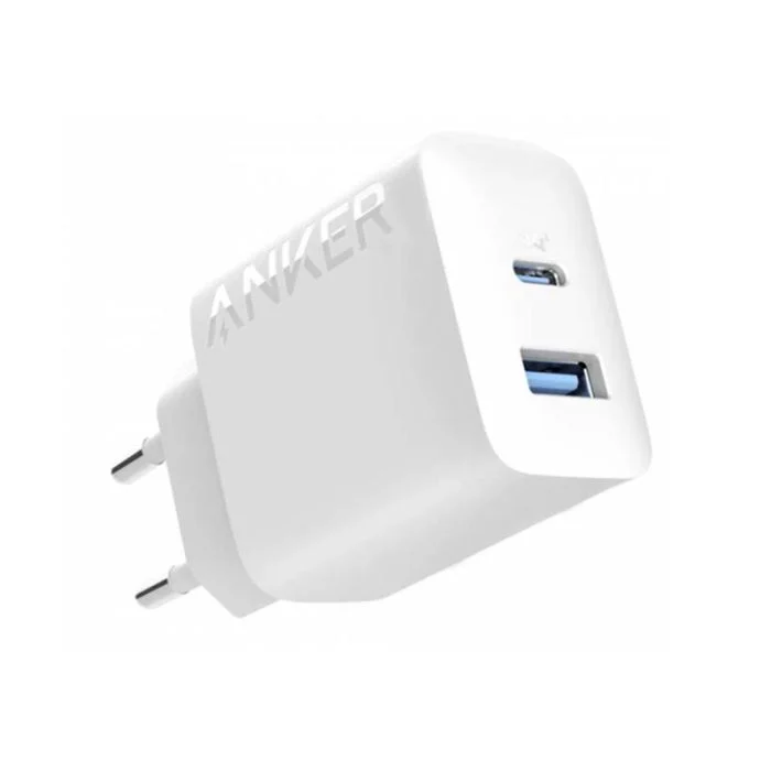 ANKER 312 USB TYPEC 20W PD WALL CHARGER WHITE SUPER FAST CHARGER WITH INCLUDED USB-C TO USB-C CABLE WARRANTY 18 MONTH